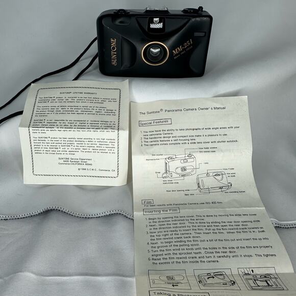 Vintage Suntone MM-251 35mm Film Free Focus Camera Original Manual/Warranty 1996 - Picture 1 of 7